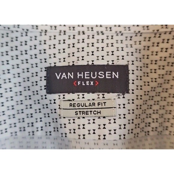 Van Heusen Flex Regular Fit Stretch Dress Shirt Men's Size M - Picture 3 of 5